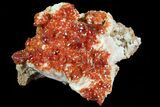 Ruby Red Vanadinite Crystals on Pink Barite - Morocco #82380-1
